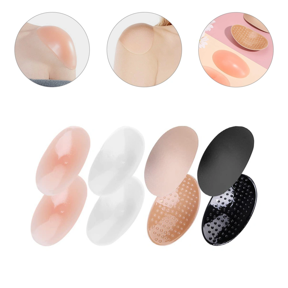 4 Pairs Silicone Shoulder Pads Enhancer Anti-Slip Shoulder Pads Silicone Shoulder Cushion