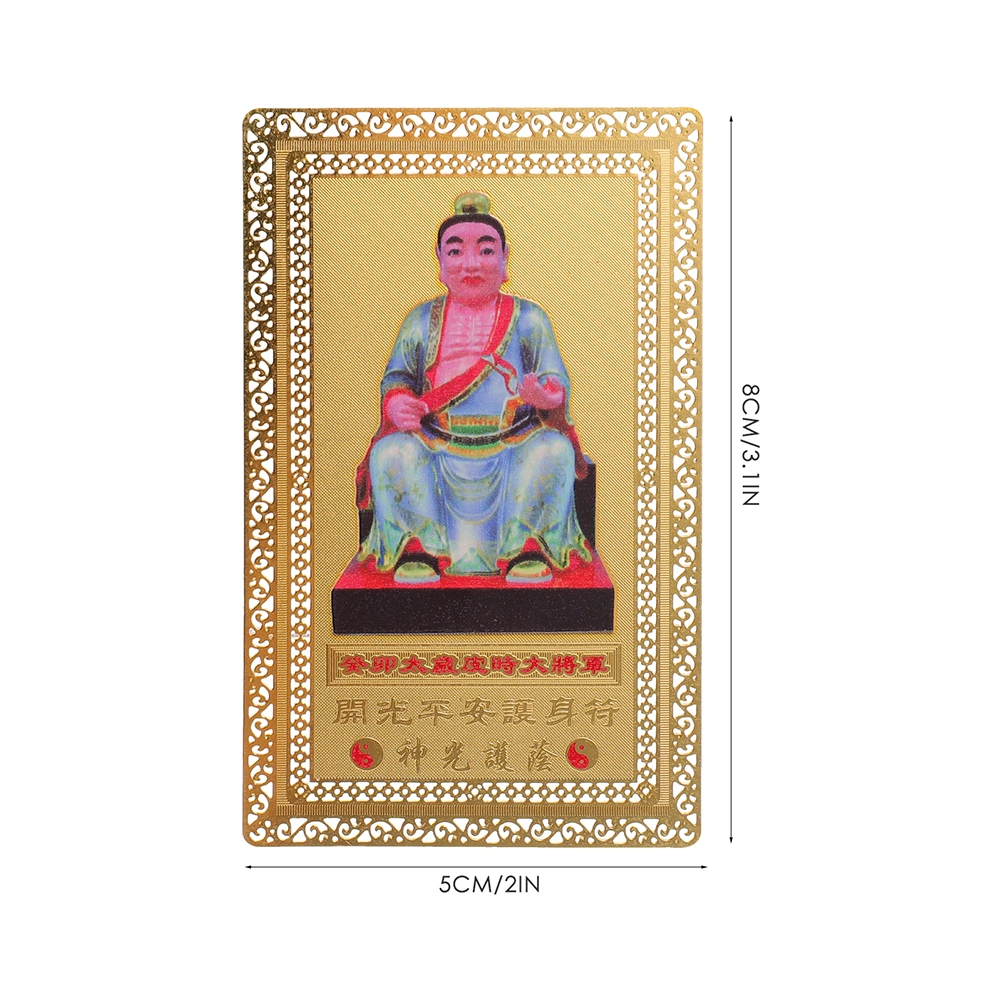 3pcs Chinese Style Amulet General Taisui Card Luck Auspicious Success Protection Cards
