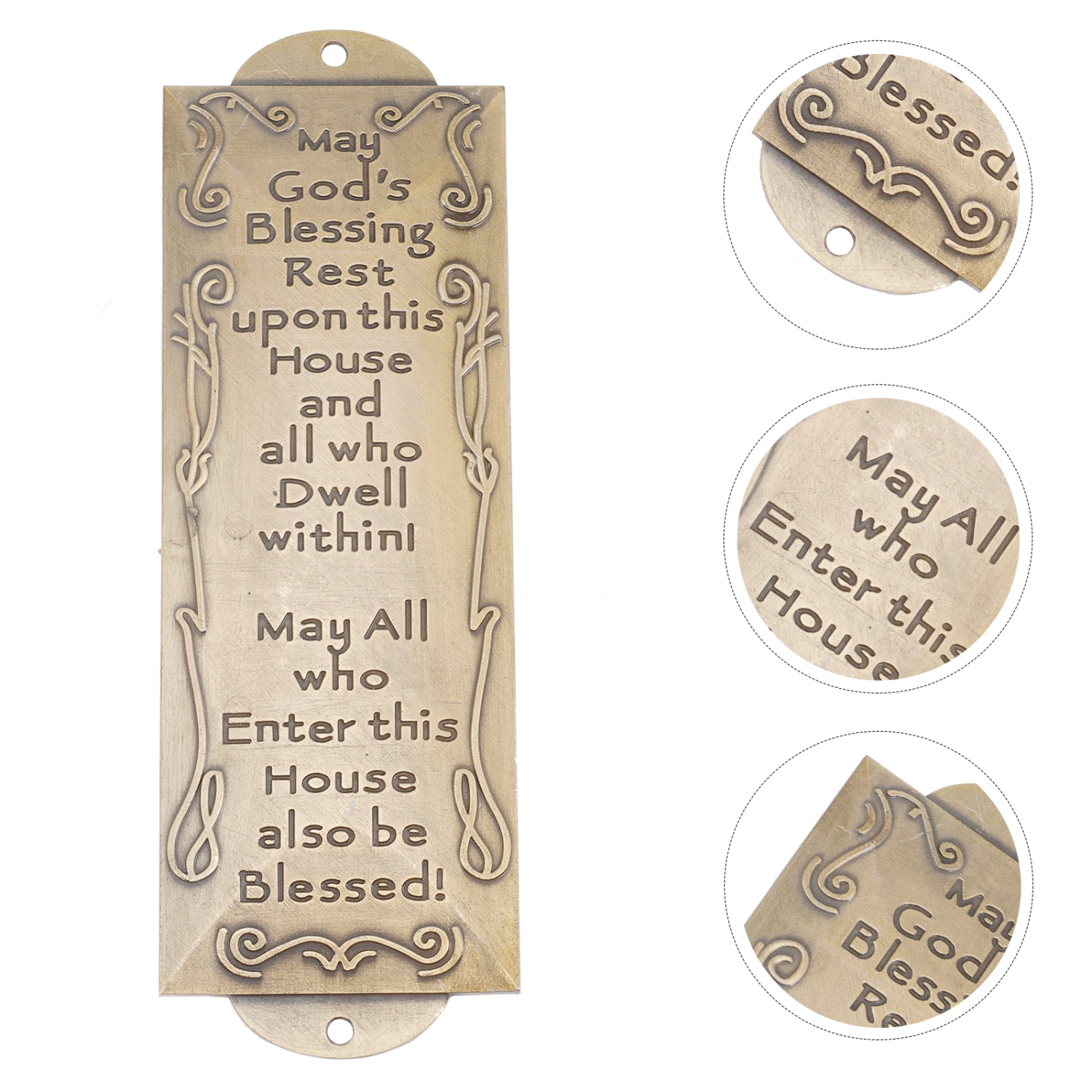 Door Mezuzah Religious Gatepost Mezuzah Decorative Retro Scripture Mezuzah