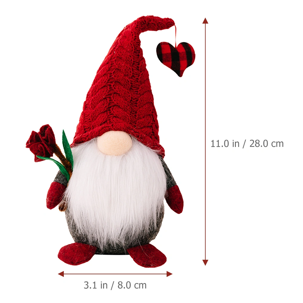 Valentine's Day Gnome Plush Swedish Gnome Tabletop Elf Gnome Doll Ornament
