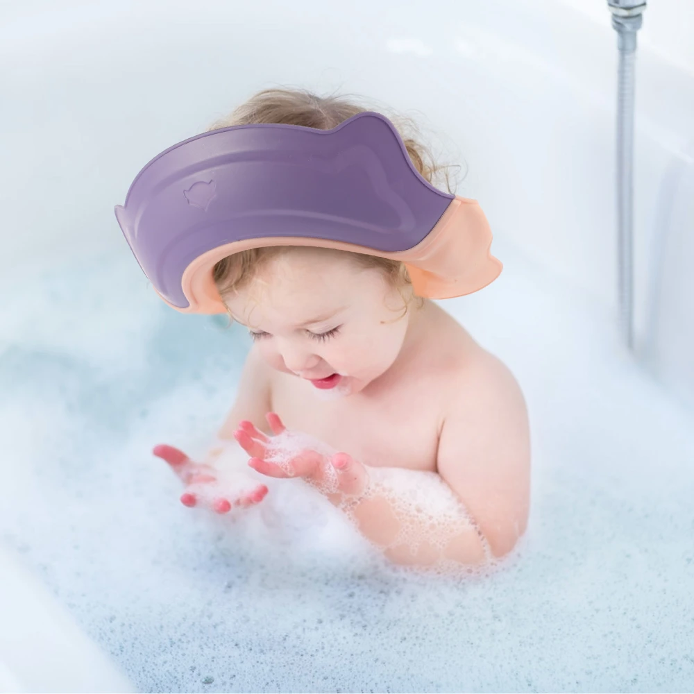 Infant Shower Hat Baby Hair Wash Hat Adorable Bathing Hat Waterproof Shampoo Hat for Home