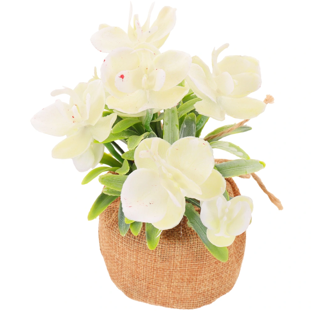 Simulation Potted Flower Decor Simulation Phalaenopsis Orchid Home Decoration Desktop Decoration