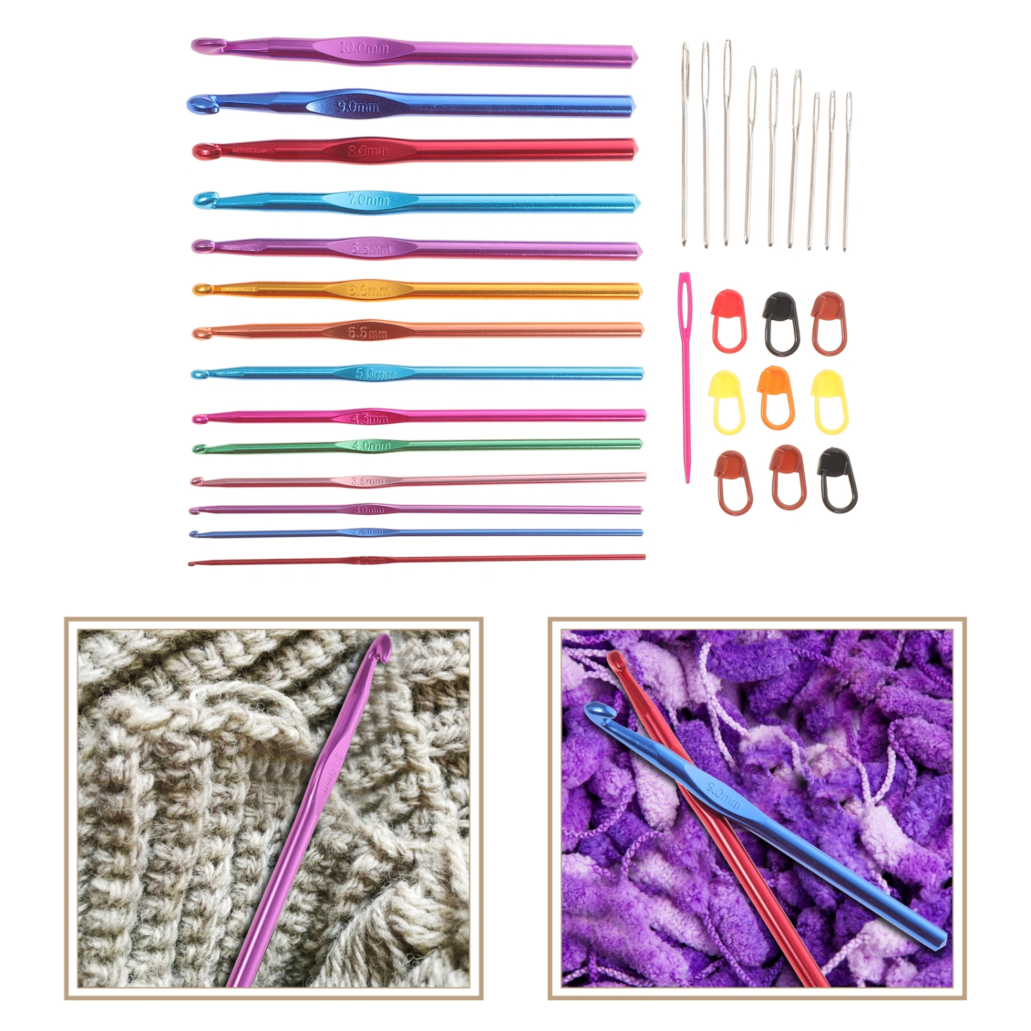 1 Set Knitting Crochet Hooks Yarn Knitting Crochet Hooks DIY Crochet Hooks Yarn Braiding Tools