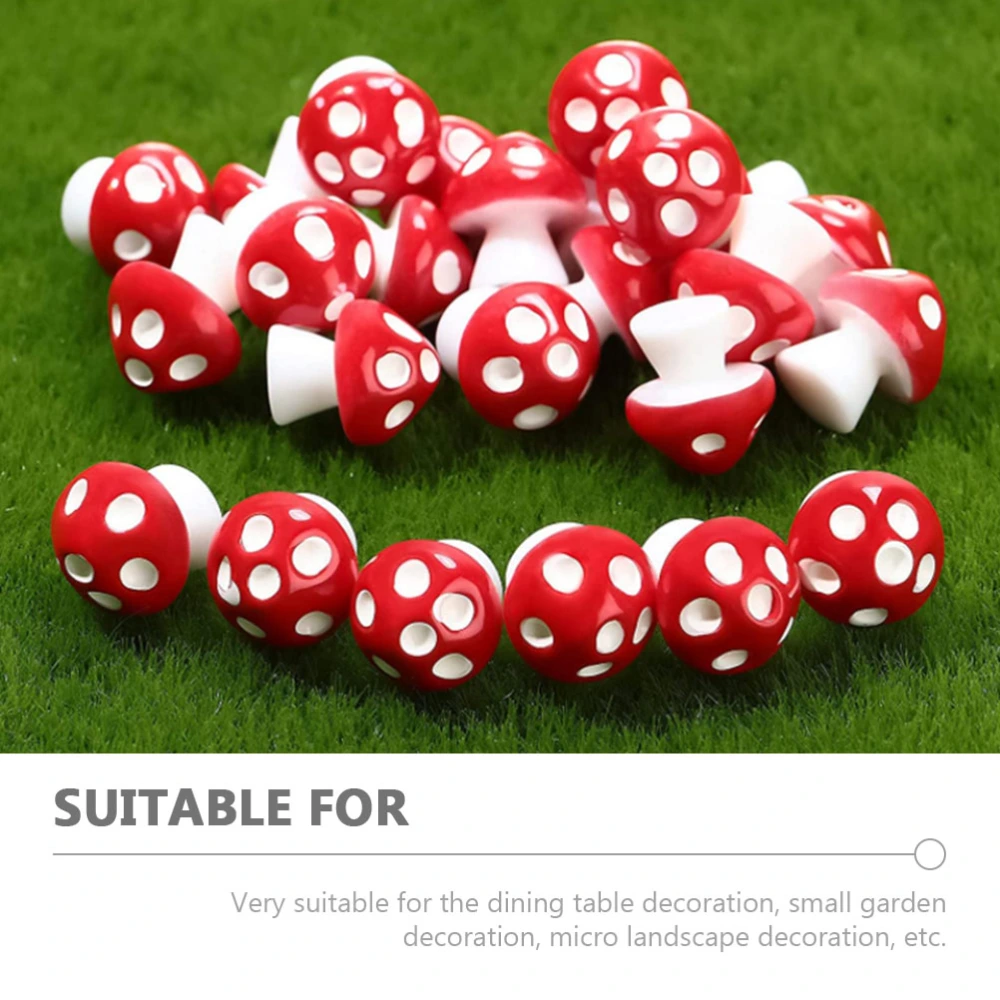 40pcs Micro Landscape Mushroom Ornaments Resin  Mushroom Bonsai Flowerpot Decor