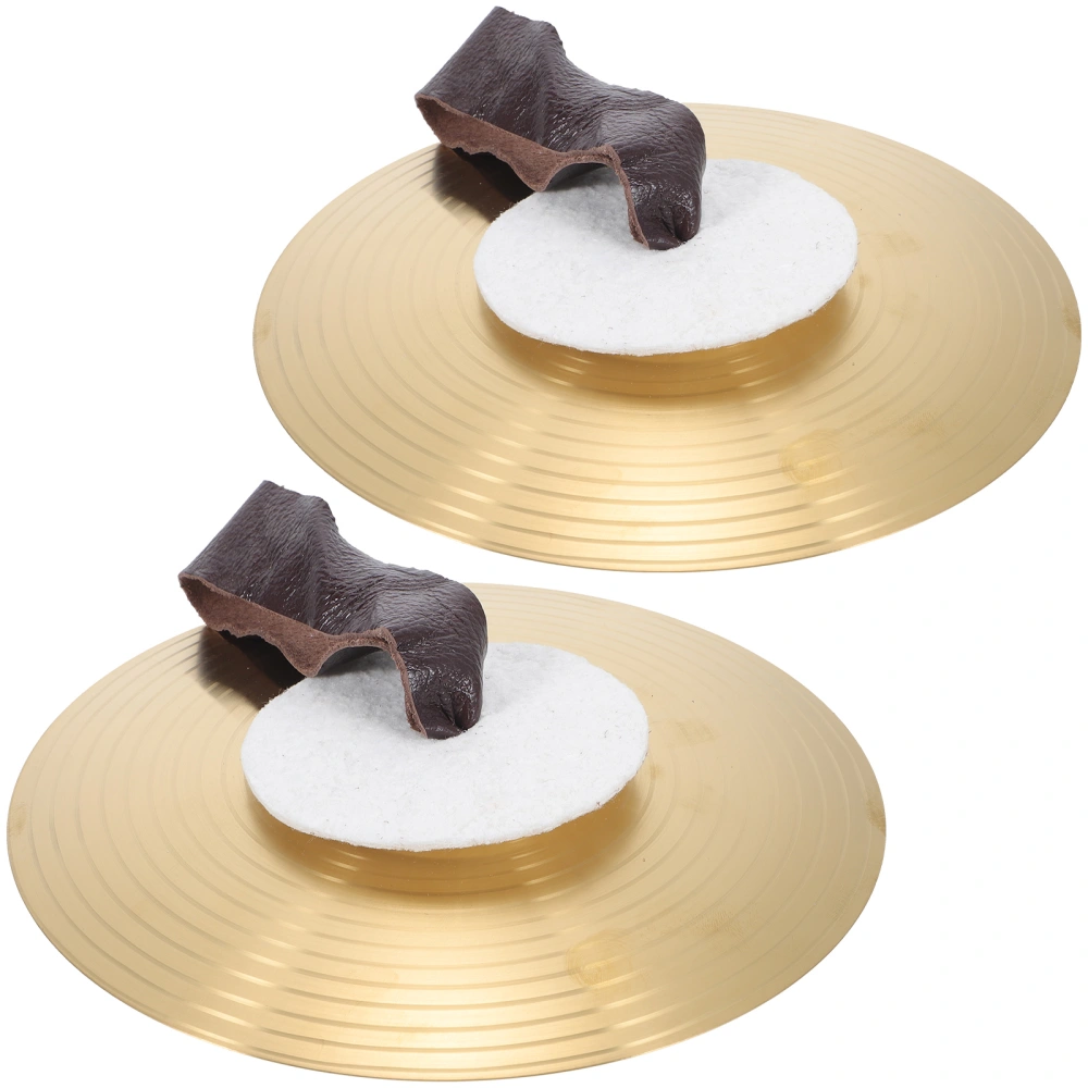 1 Pair of Small Alloy Hand Cymbals Performance Band Percussion Musical Instrument