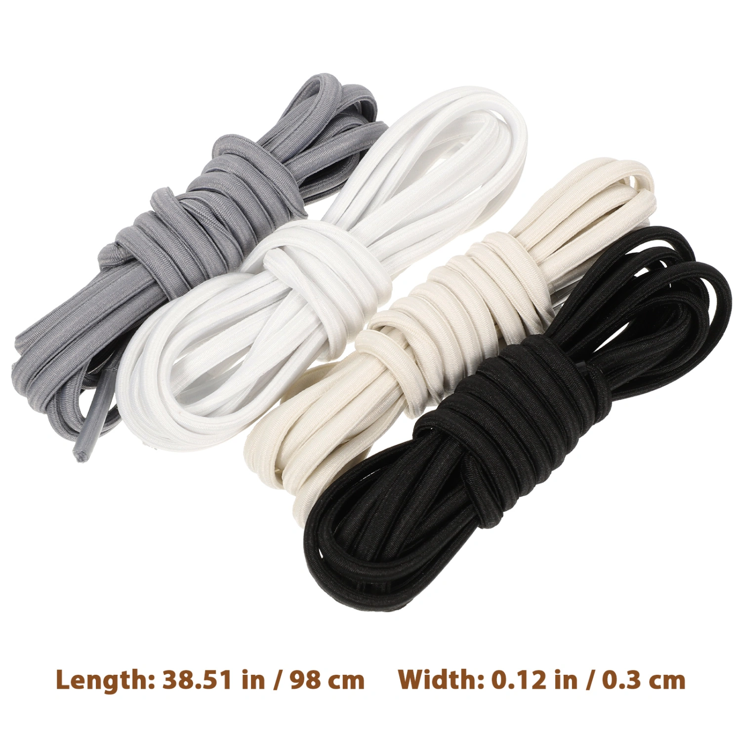 4 Pairs Sneakers Shoelaces No Tie Sports Shoelaces Tieless Shoelaces for Adults