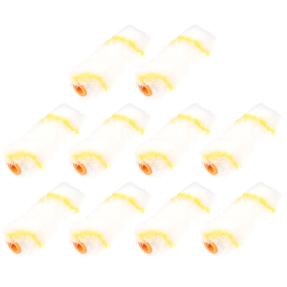 10pcs Paint Roller Cover Roller Frame Nap Roller Refill For House Painting