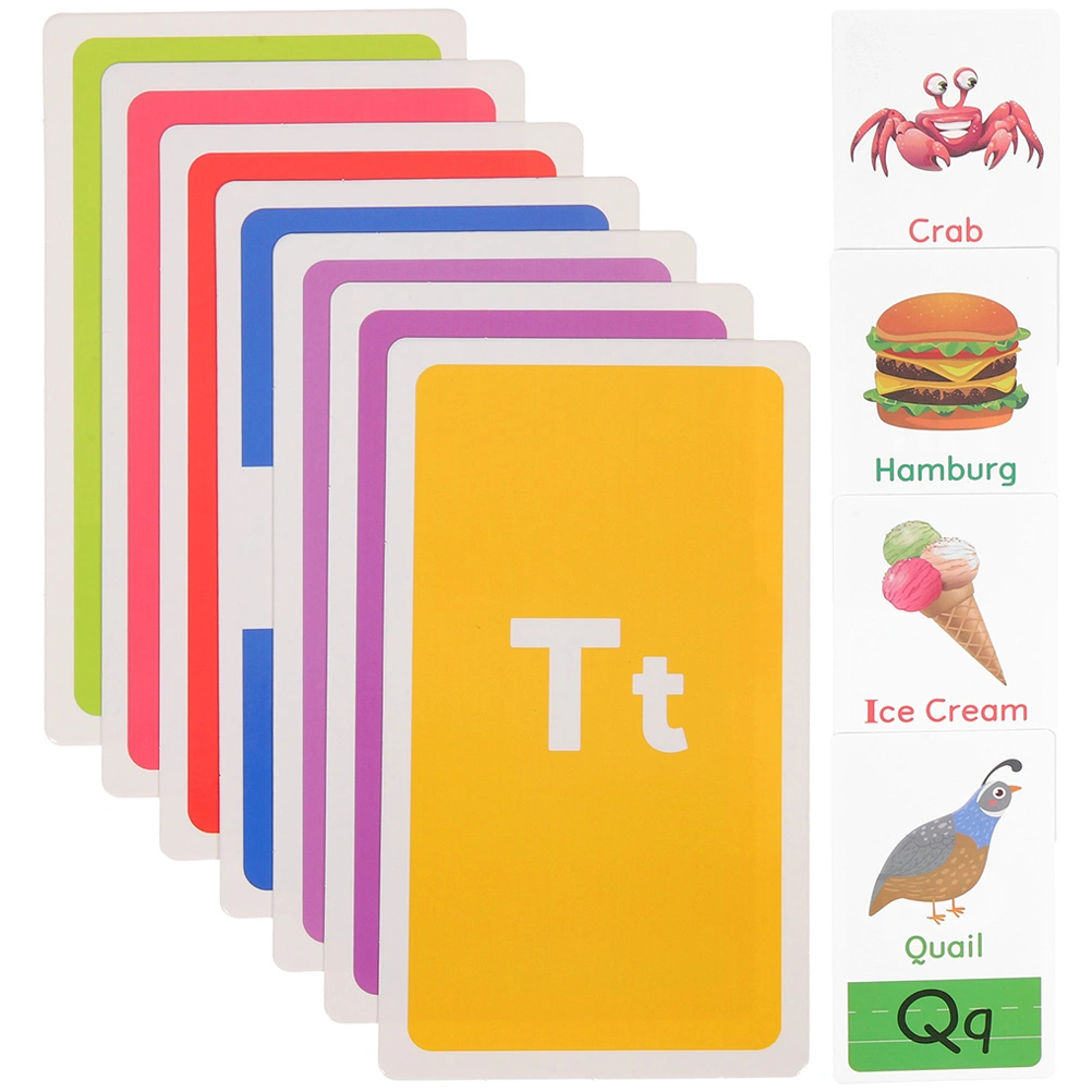 58 Sheets of Flash Cards Learning Toys Household Kids Playthings Educational Children Toys