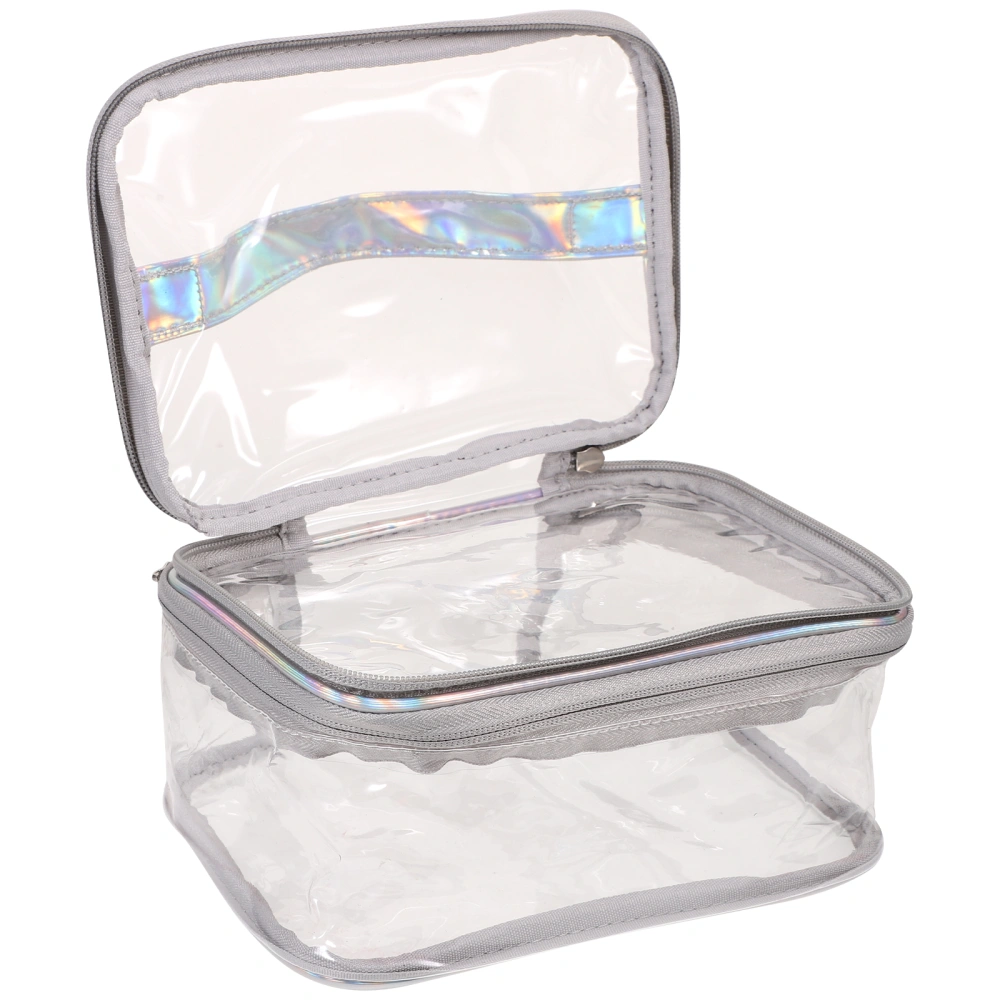 Double Layer Clear Cosmetic Bag Makeup Bag Waterproof Travel Toiletry Bag