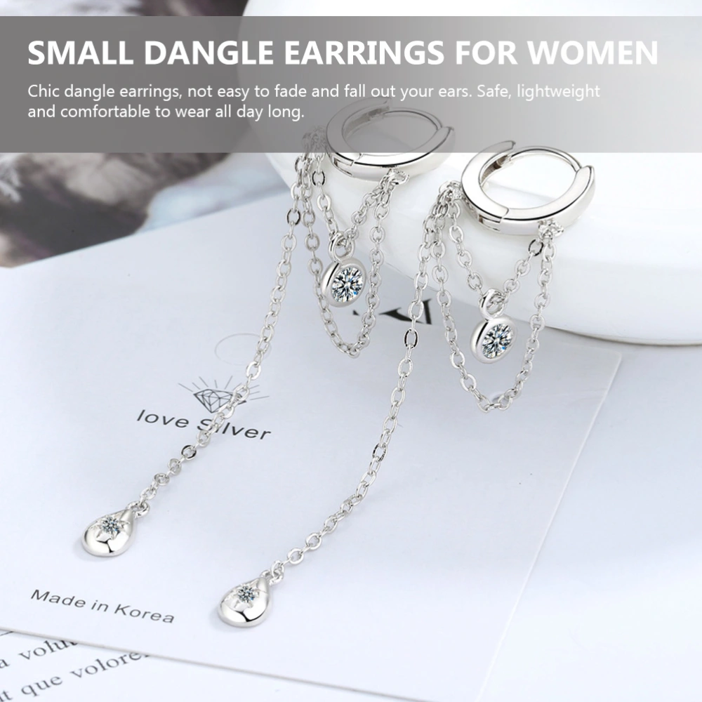 1 Pair of Dangling Earrings for Girls Fashionable Long Chain Earrings Women Drop Earrings