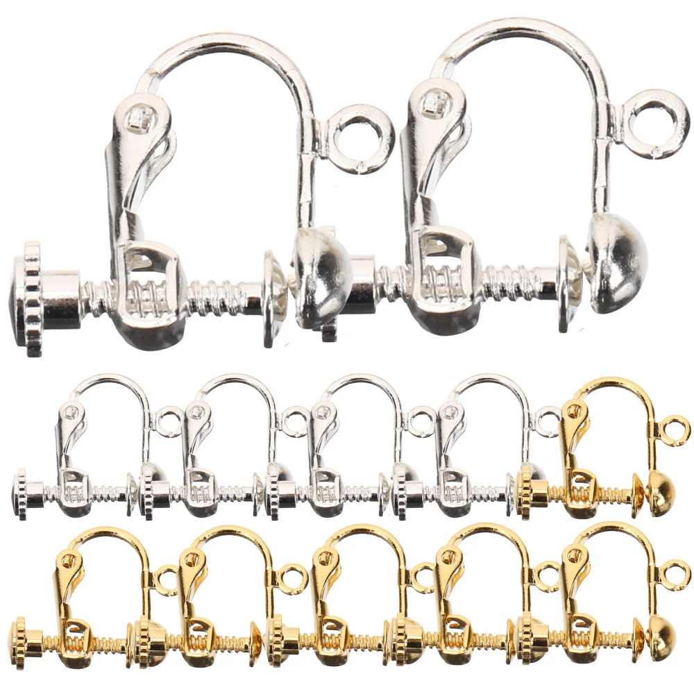 12pcs Clip on Earring Backs Clip on Earring Converter Non Pierced Earring Making Accessories