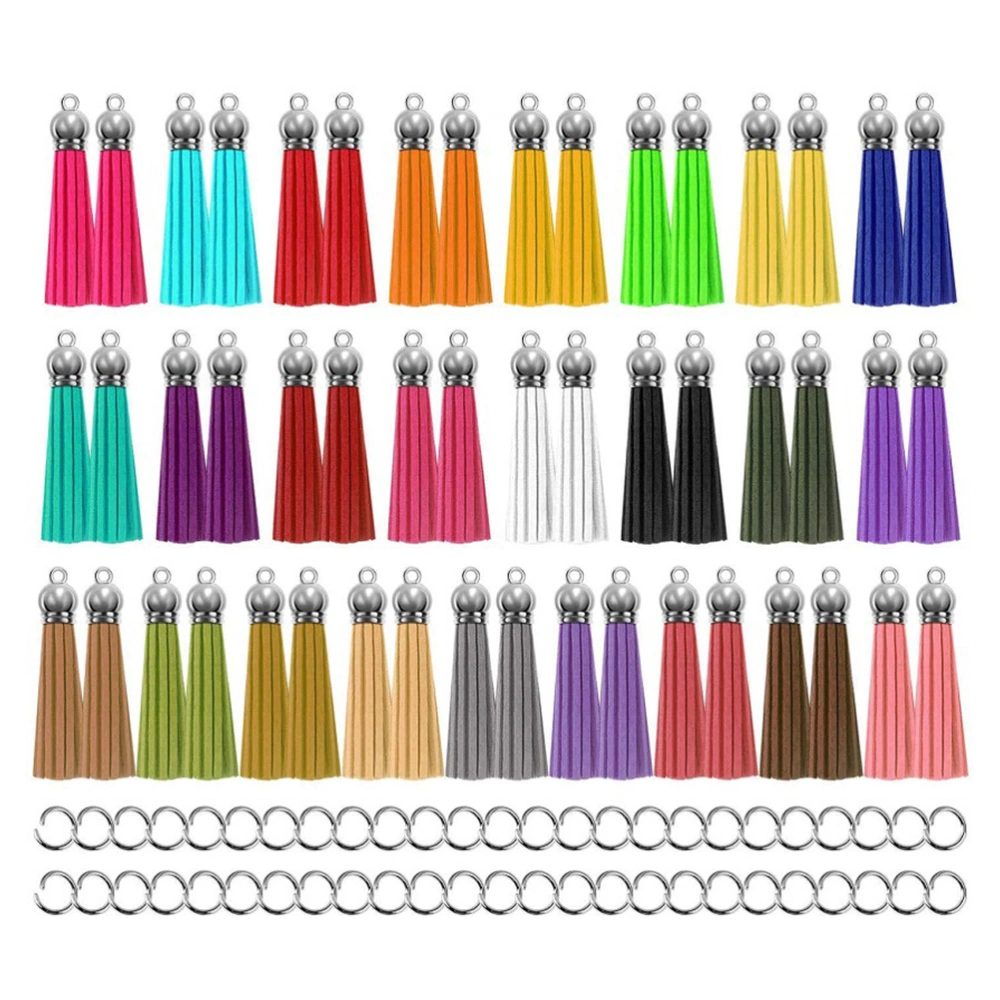 1 Set of Tassels for Crafts Colored Leather Tassels Keychain Charms Leather Tassels for Keychain