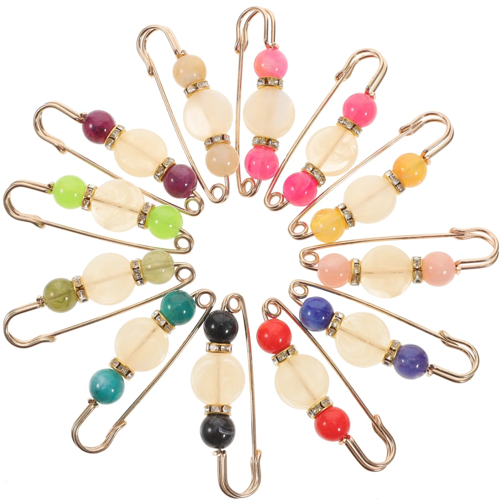 12Pcs Pants Waist Safety Pins Pants Clip Sweater Shawl Clip Dress Brooch Pins