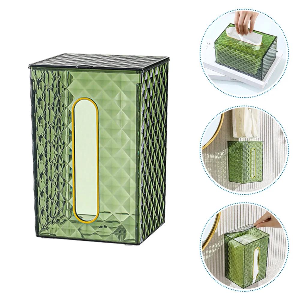 Practical Nail Free Wall Tissue Box Home Napkin Container Wall-mounted Storage Box