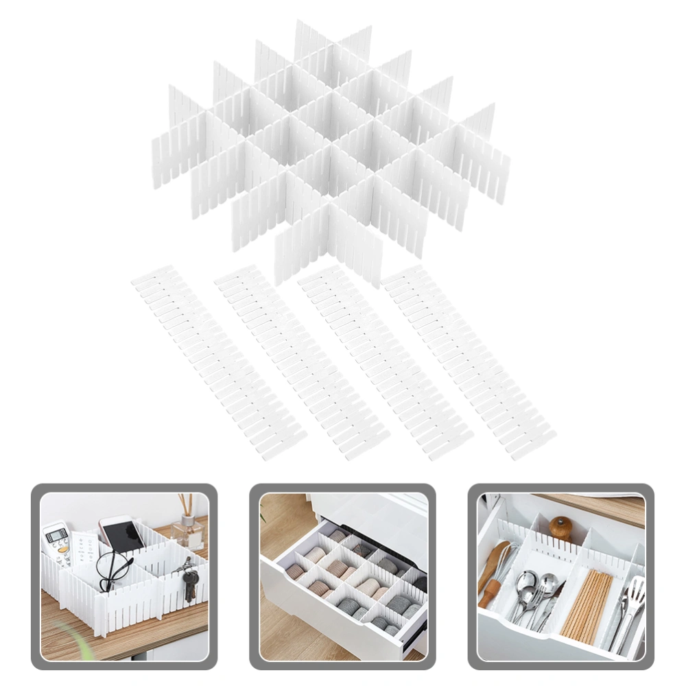 12pcs Drawer Organizer Adjustable Desk Drawer  Separators DIY Storage System