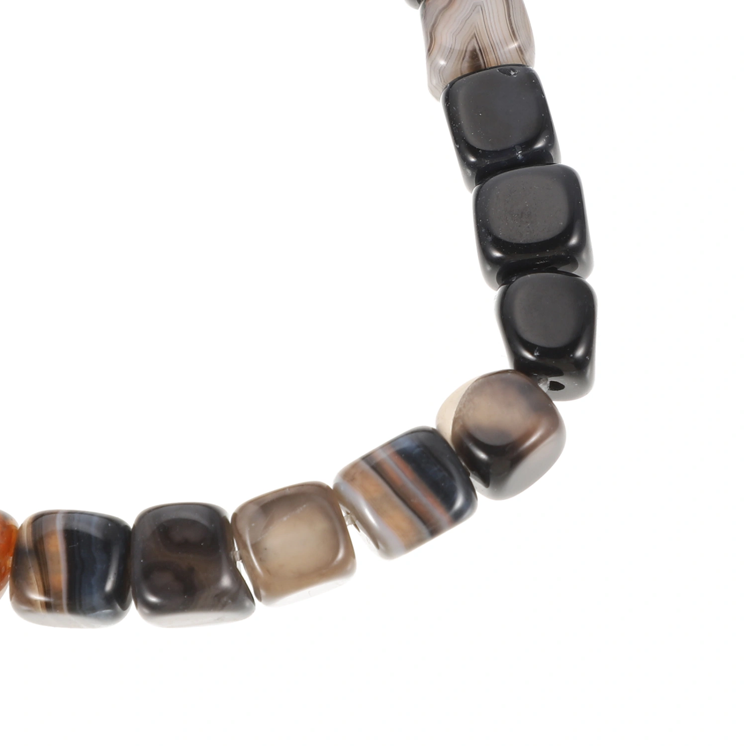 1 String of Agate Gemstone Cube Loose Beads for Jewelry Bracelet Crafts Making