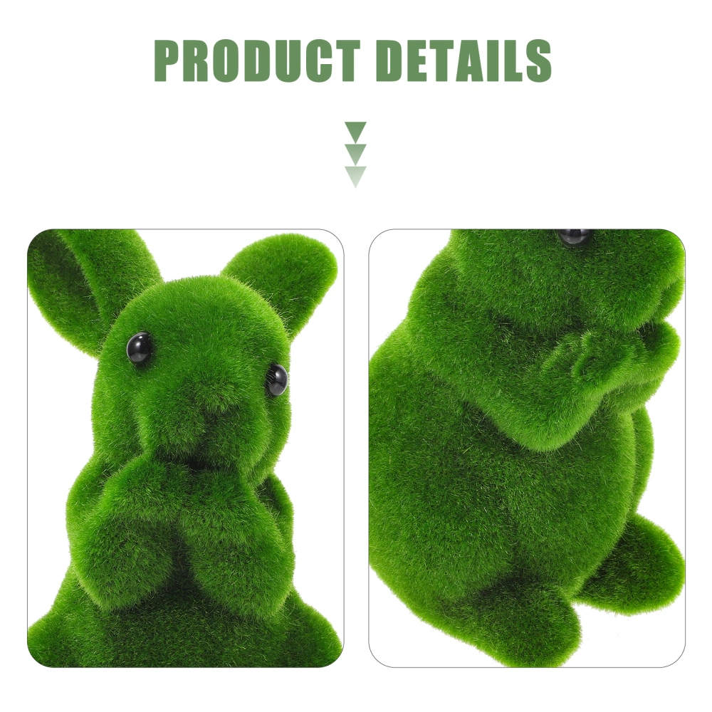 Simulation  Moss Bunny Figurine Faux Moss Rabbit Imitation Rabbit Sculpture Yard Decor