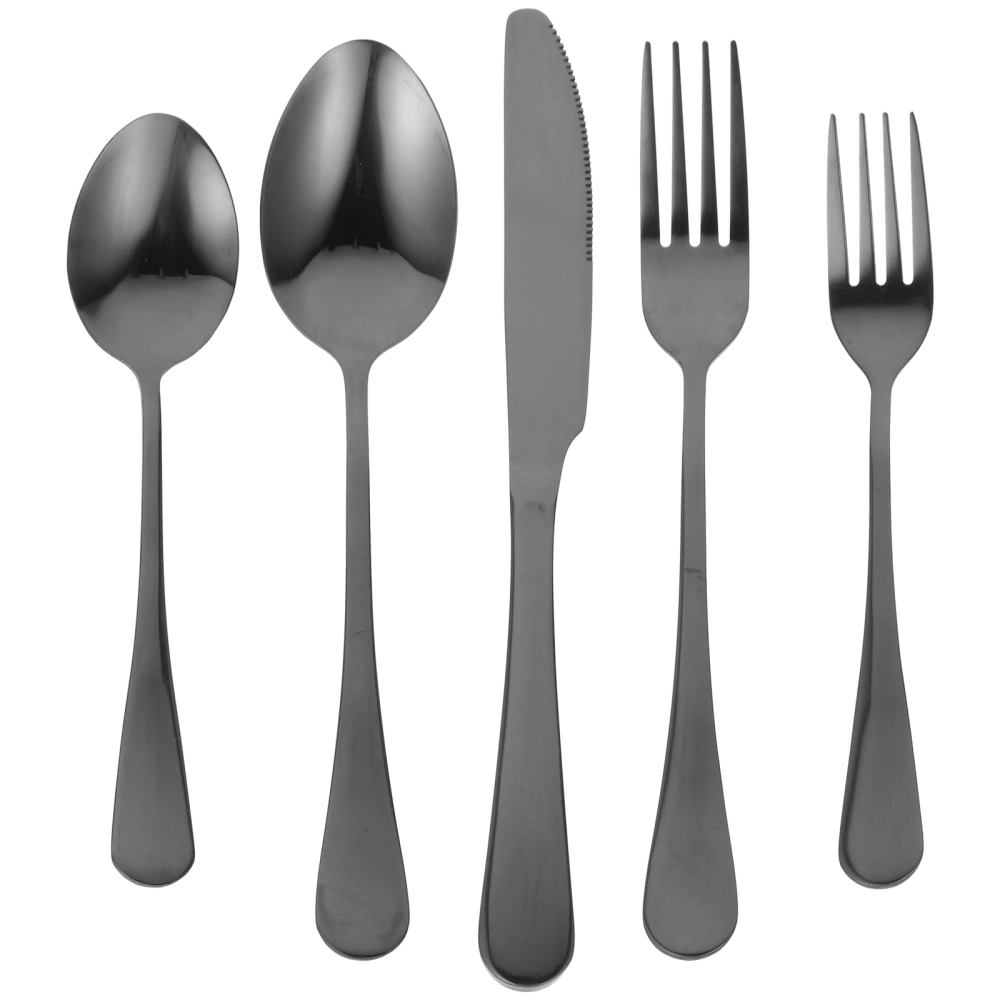 1 Set of Kitchen Stainless Steel Cutlery Stainless Steel Dinnerware Kit Western Food Flatware