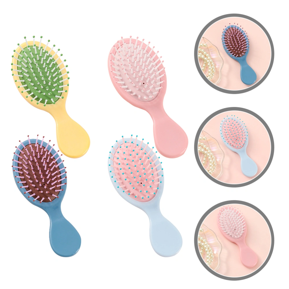 4pcs Paddle Hair Brushes Detangler Flexible Detangling Hair Brush Comb for Women Men Kids