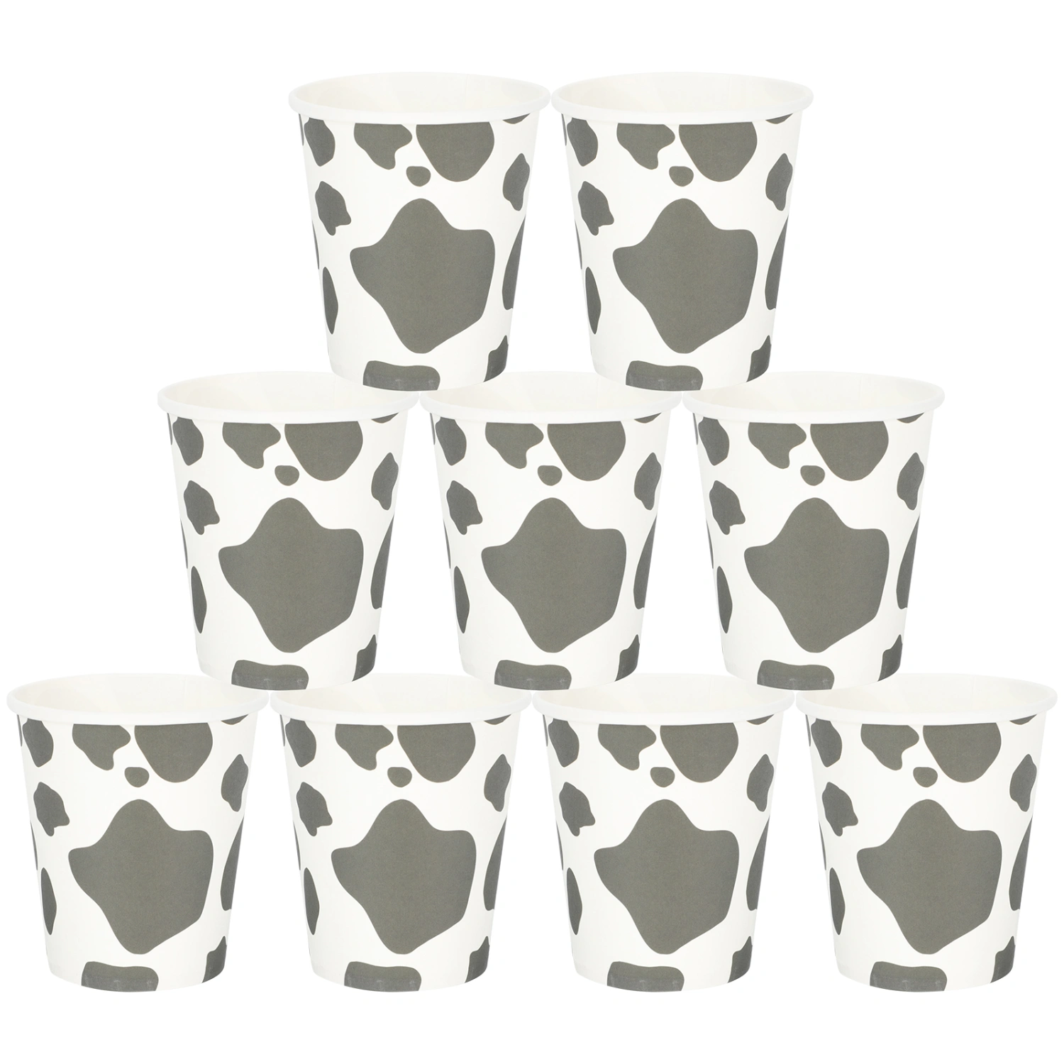 20Pcs Cow Theme Paper Cups Printing Disposable Cups Kids Birthday Party Supplies
