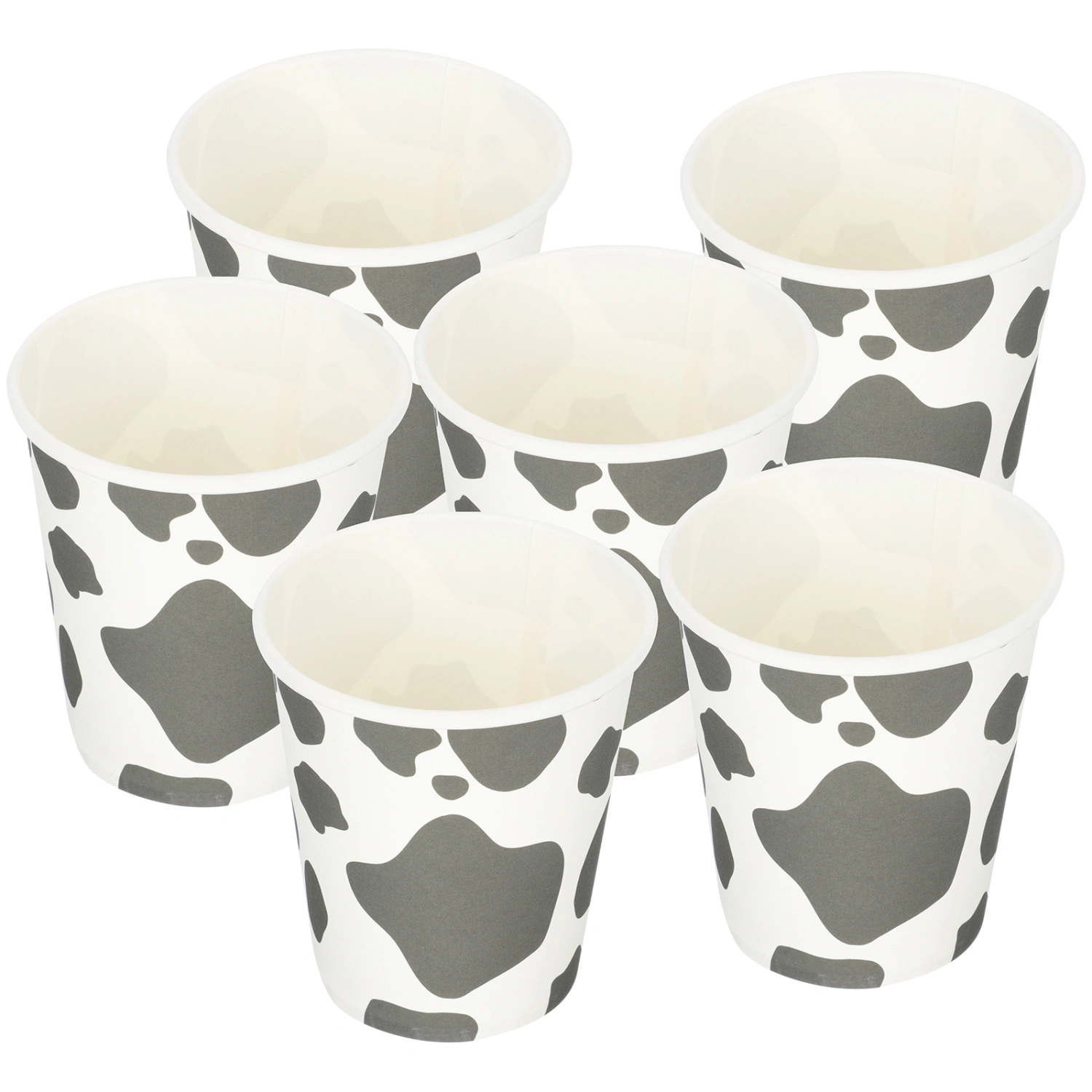 20Pcs Cow Theme Paper Cups Printing Disposable Cups Kids Birthday Party Supplies