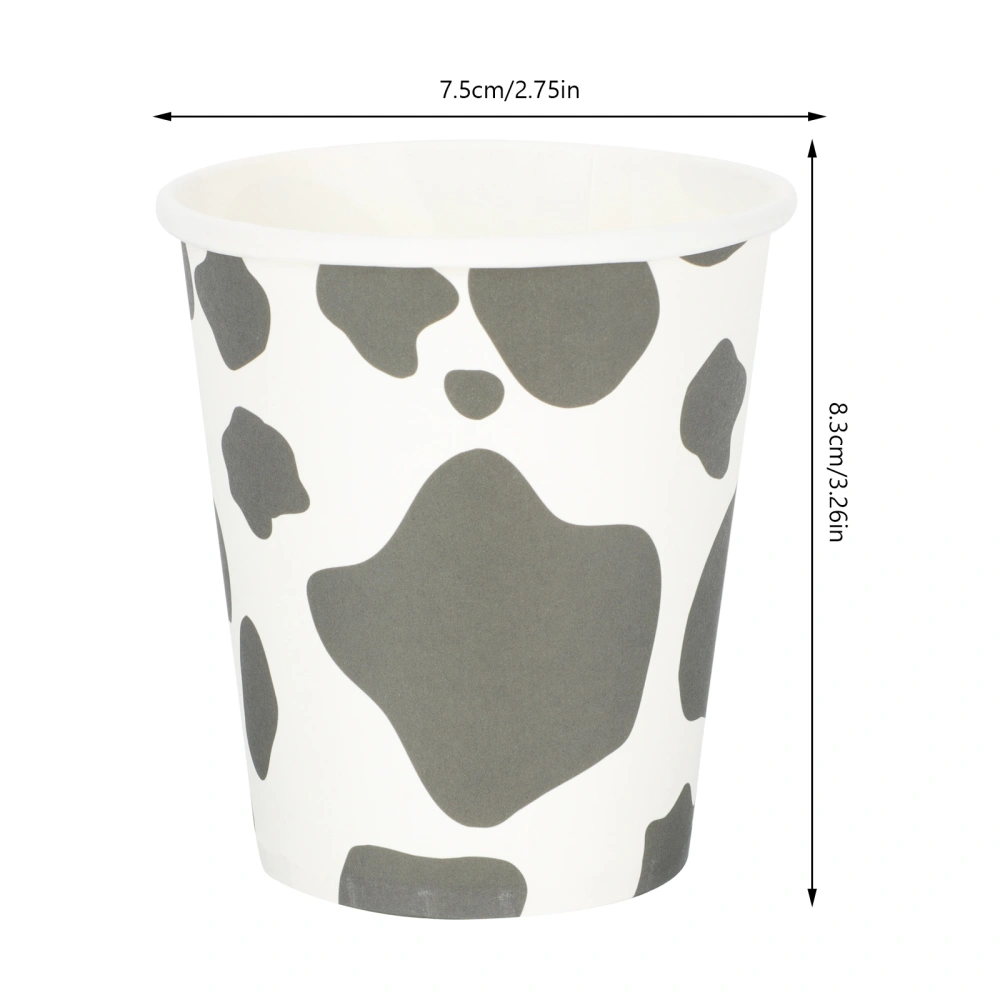 20Pcs Cow Theme Paper Cups Printing Disposable Cups Kids Birthday Party Supplies