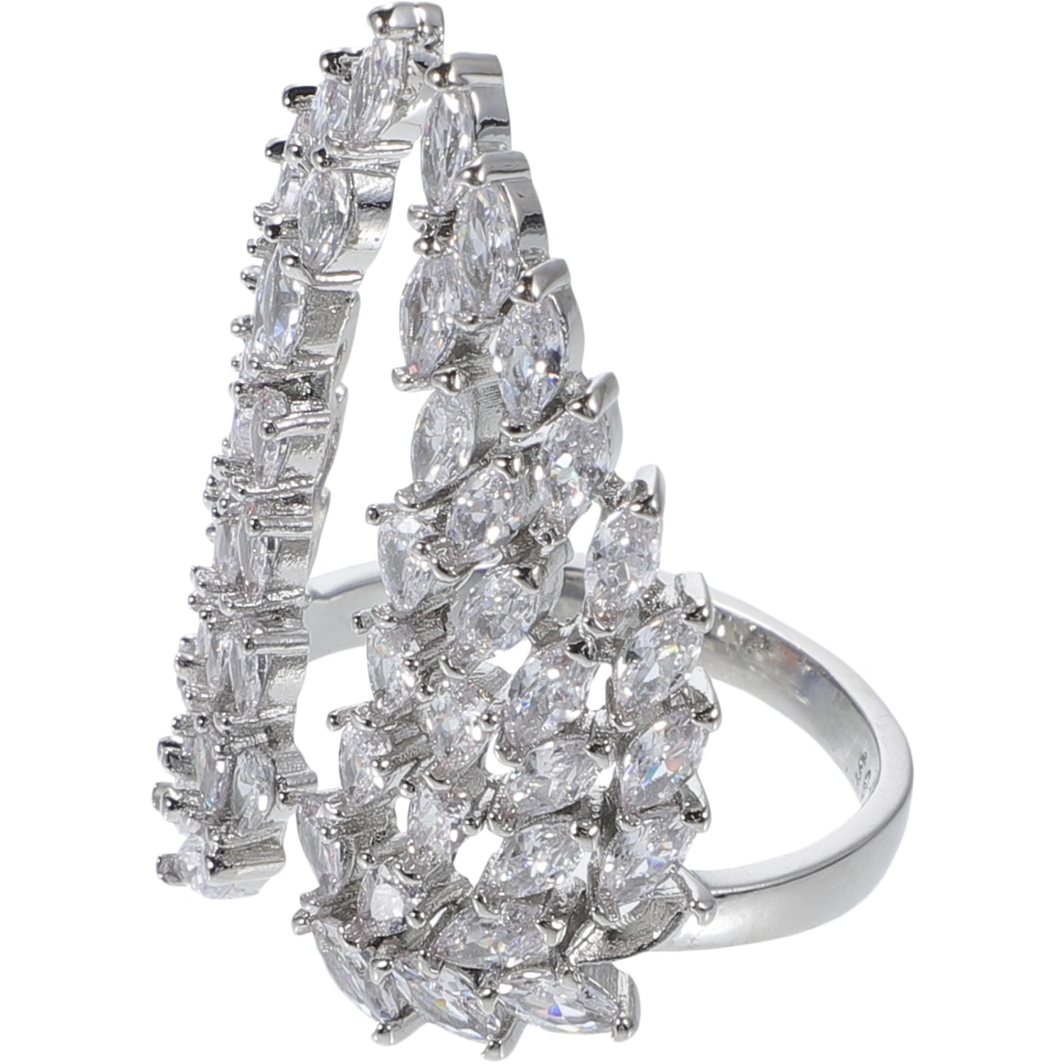 Open Ring Rhinestone Wing Ring Women Angel Wing Finger Jewelry Fashion Accessory