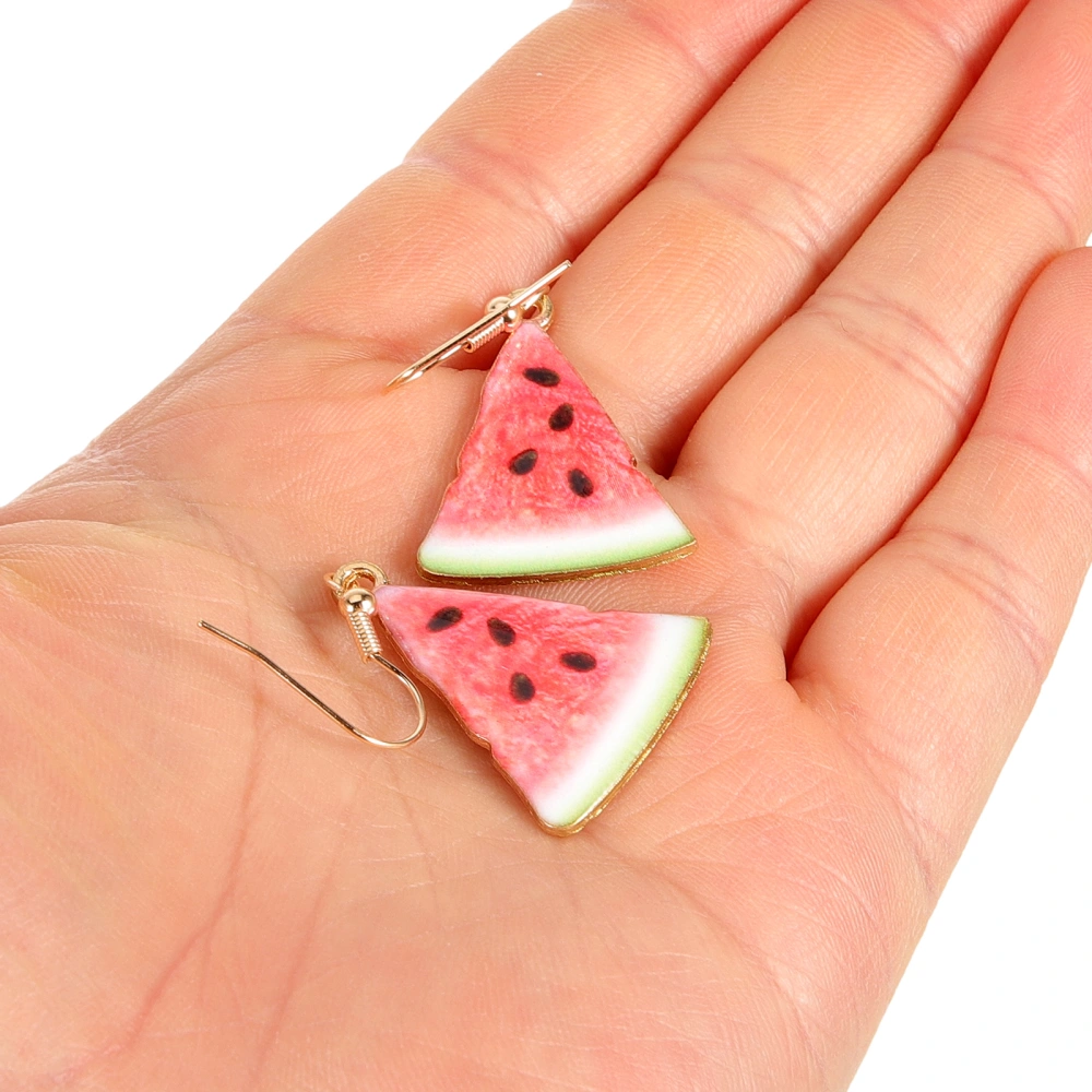 1 Pair Watermelon Novelty Earrings Watermelon Earrings Fruit Earrings Dangle Jewelry