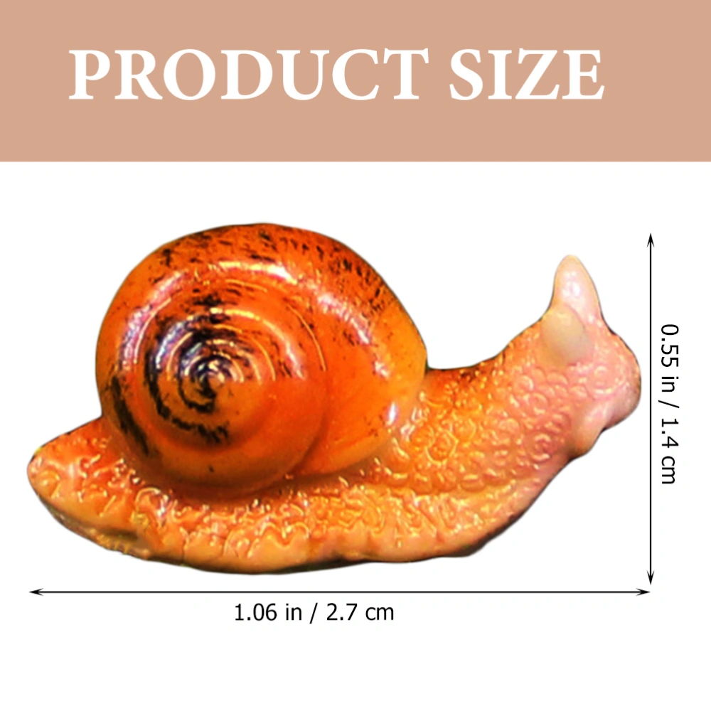 20Pcs Snail Figurine Miniature Ornaments Crawling Snail Mini Statues Home Ornaments