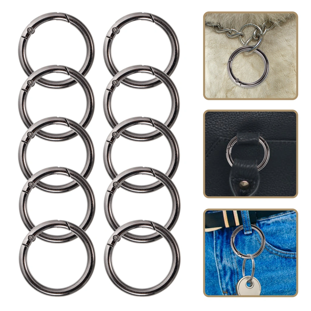 10pcs Flat Key Rings Metal Split Circles Key Chain  Making Rings DIY Circle Rings