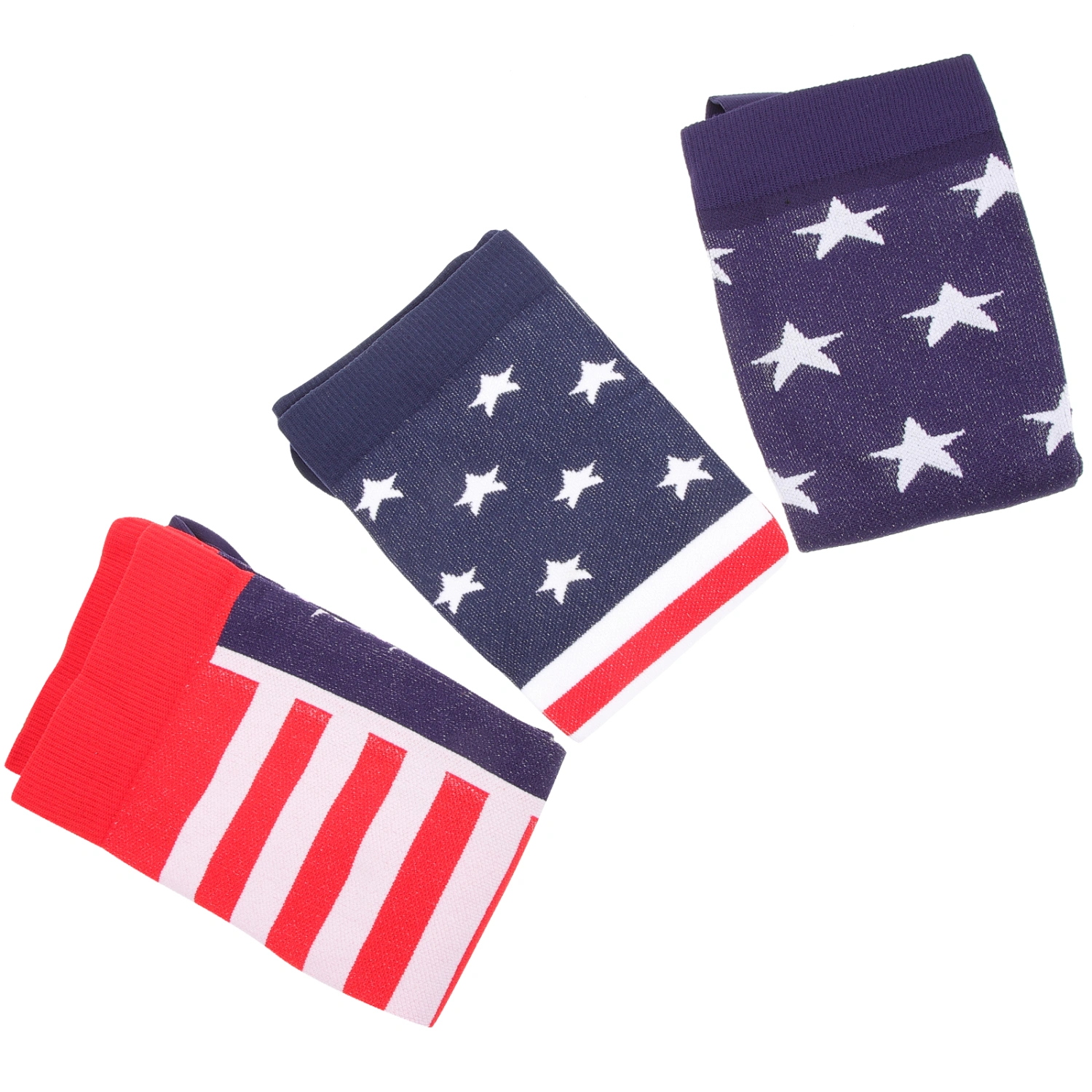 3 Pairs American Flag Socks Knee High Socks Elastic Sports Socks for Men Women