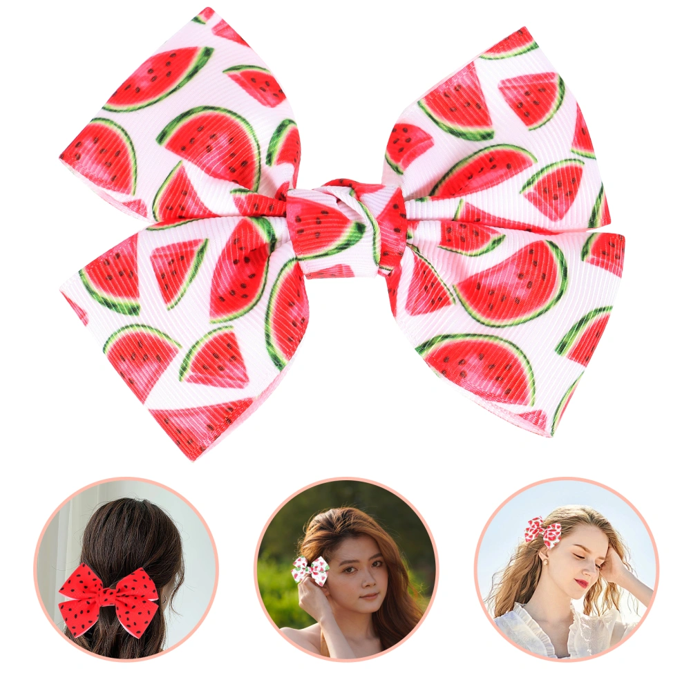 6pcs Watermelon Hair Bows Little Girl Bow Hair Clips Watermelon Hair Accessories