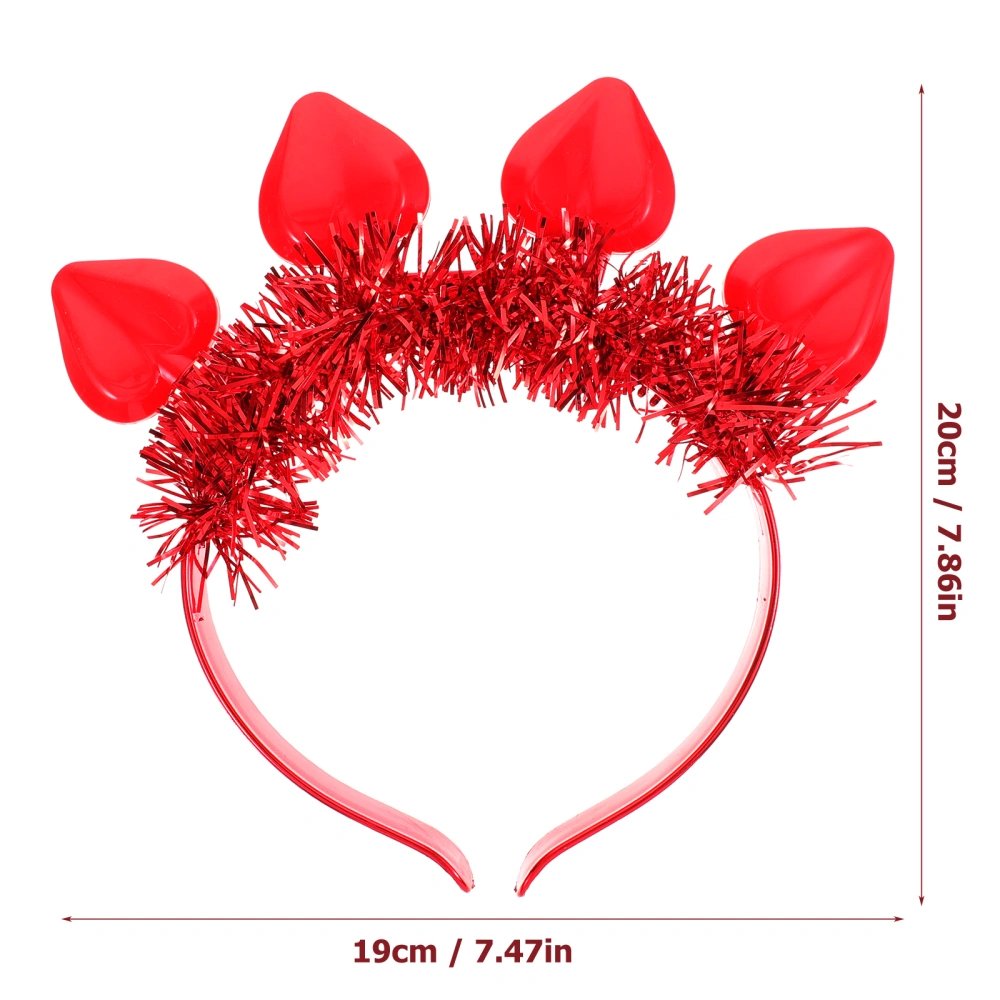  Valentine‘s Day Headband Delicate Heart shape Hair Accessories for Wedding Party