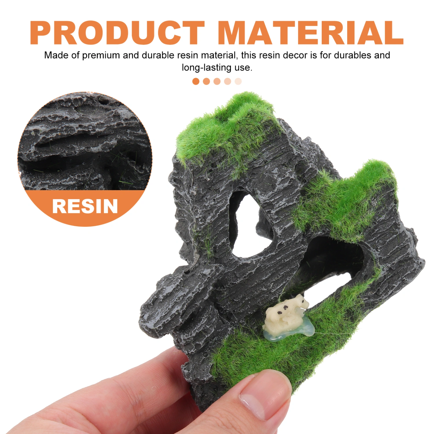Decorative Fish Hideout Aquarium Resin Rockery Fish Tank Decor Resin Aquarium Cave for Fish Tank