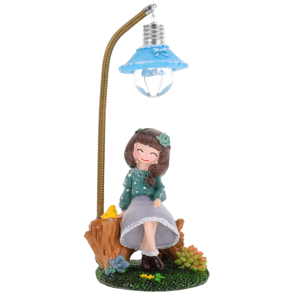 Cartoon Girl Bedside Nightlight Lovely Desktop Ornament Creative Night Lamp for Bedroom