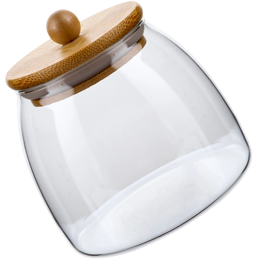 Glass Tea Canister Grains Container Household Glass Canister Storage Holder