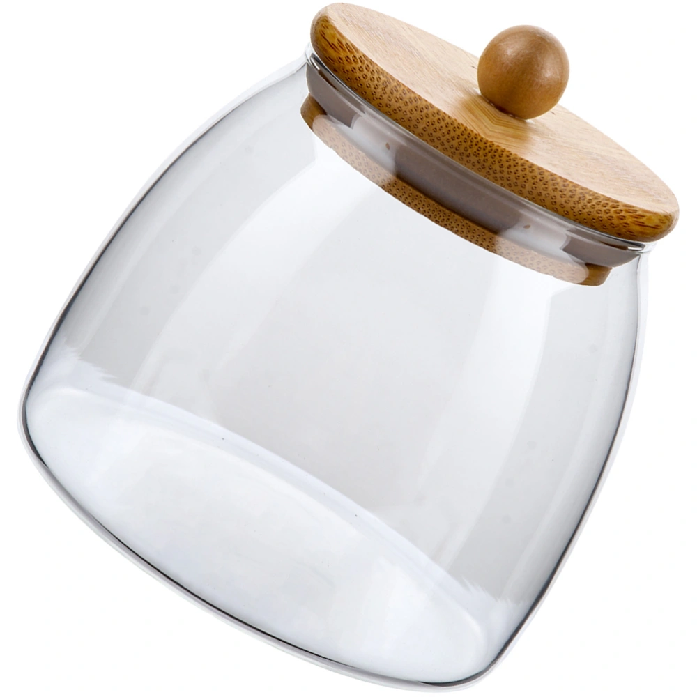 Glass Tea Canister Grains Container Household Glass Canister Storage Holder