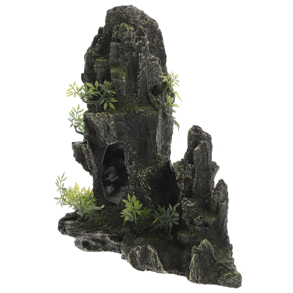 Realistic Aquarium Decor Delicate Rockery Decor Decorative Rockery Statue Aquarium Supply