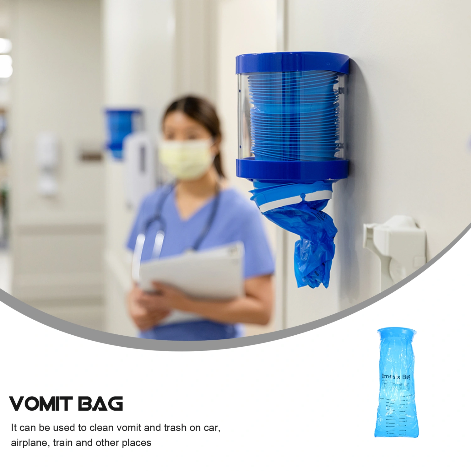 25Pcs Disposable Vomit Bags Sanitation Bags Car Vomit Bags Clear Sealing Vomit Pouch