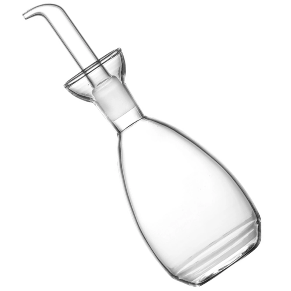 Transparent Oil Container Condiment Bottle Glass Oil Bottle with Spout Vinegar Bottle