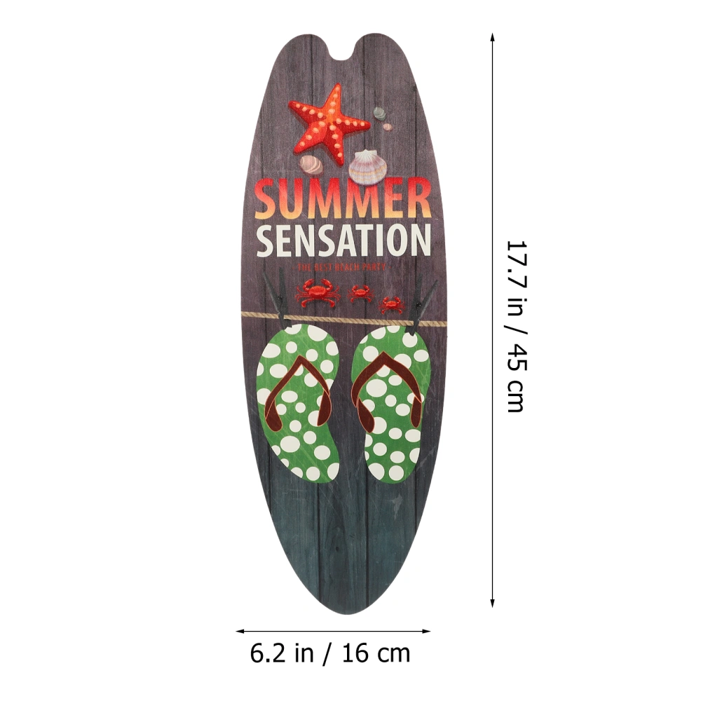 Decorative Summer Theme Surfboard Decor Widely-used Party Bar Wall Pendant Wooden Surfboard Sign