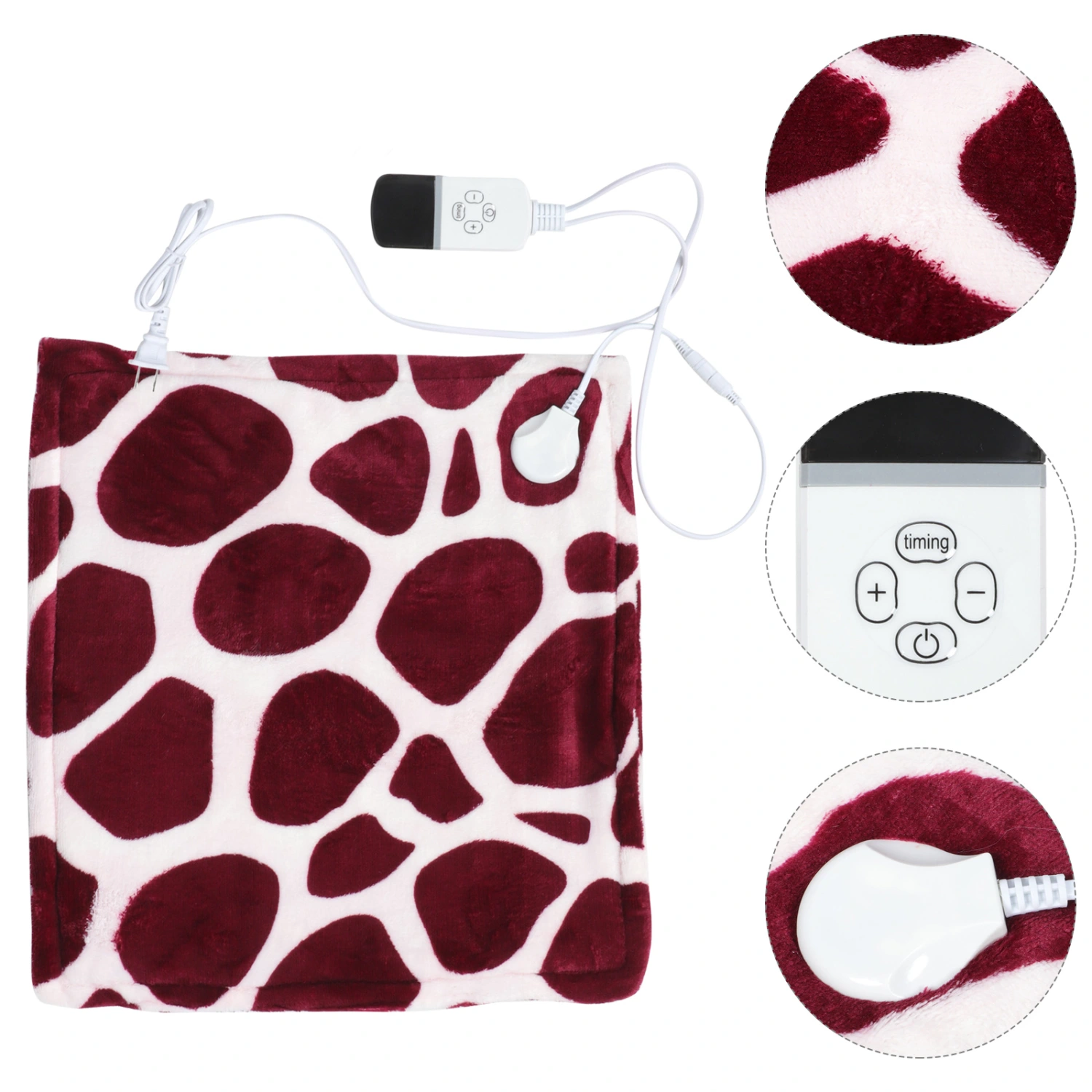Heated Blanket Throw Blanket Electric Timing Adjustable Heating Blanket US Plug