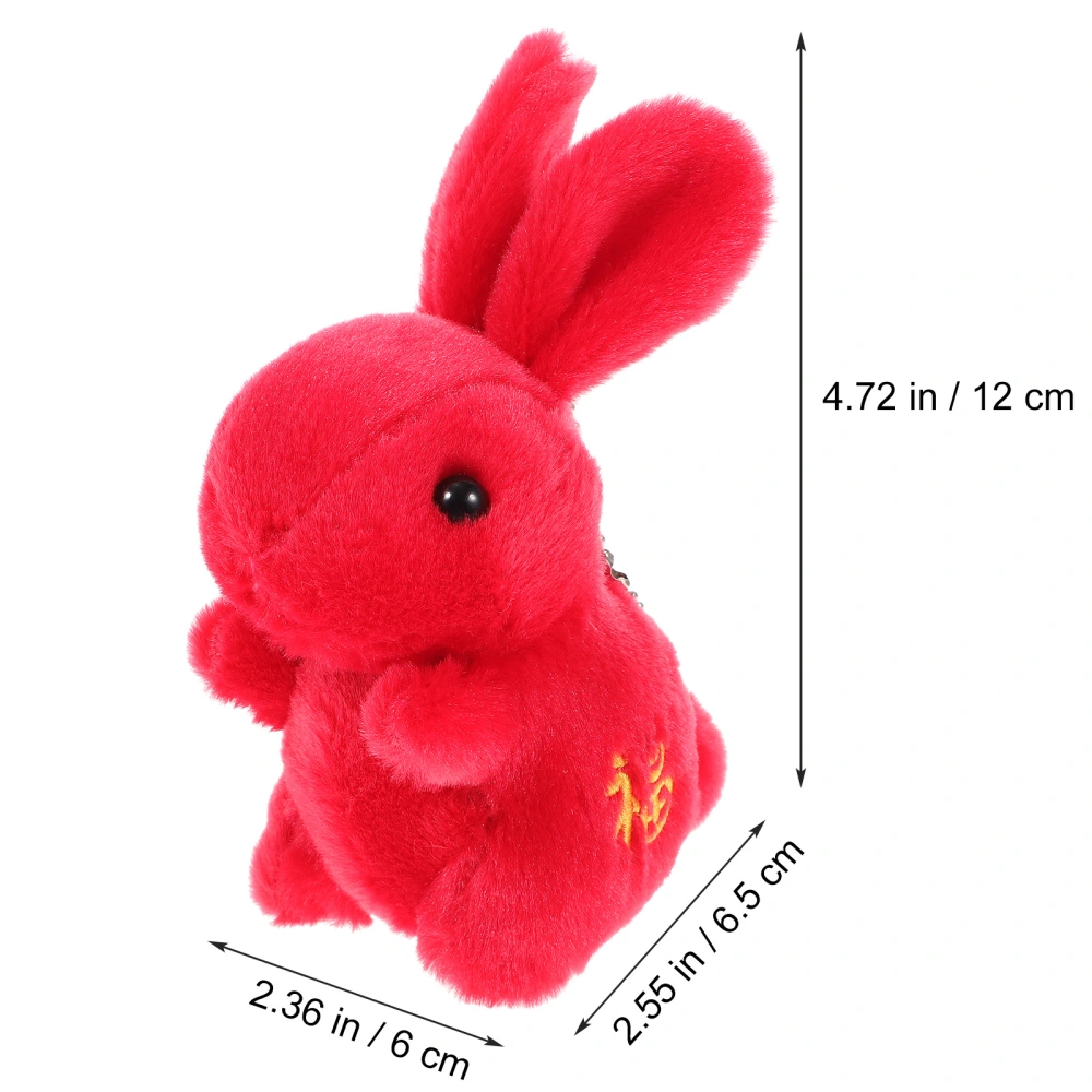 Plush Rabbit Keychain Backpack Charm Stuffed Animal Keyring Backpack Accessory