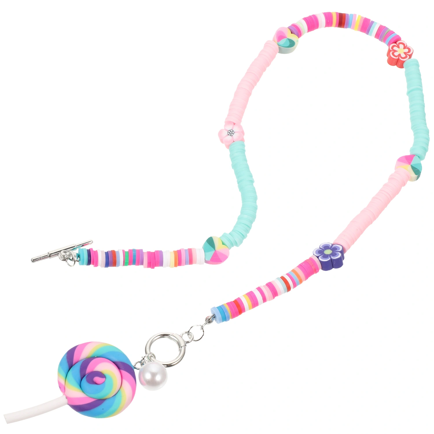 Clay Necklace Polymer Beaded Necklace Summer Beach Necklace Candy Jewelry for Girls
