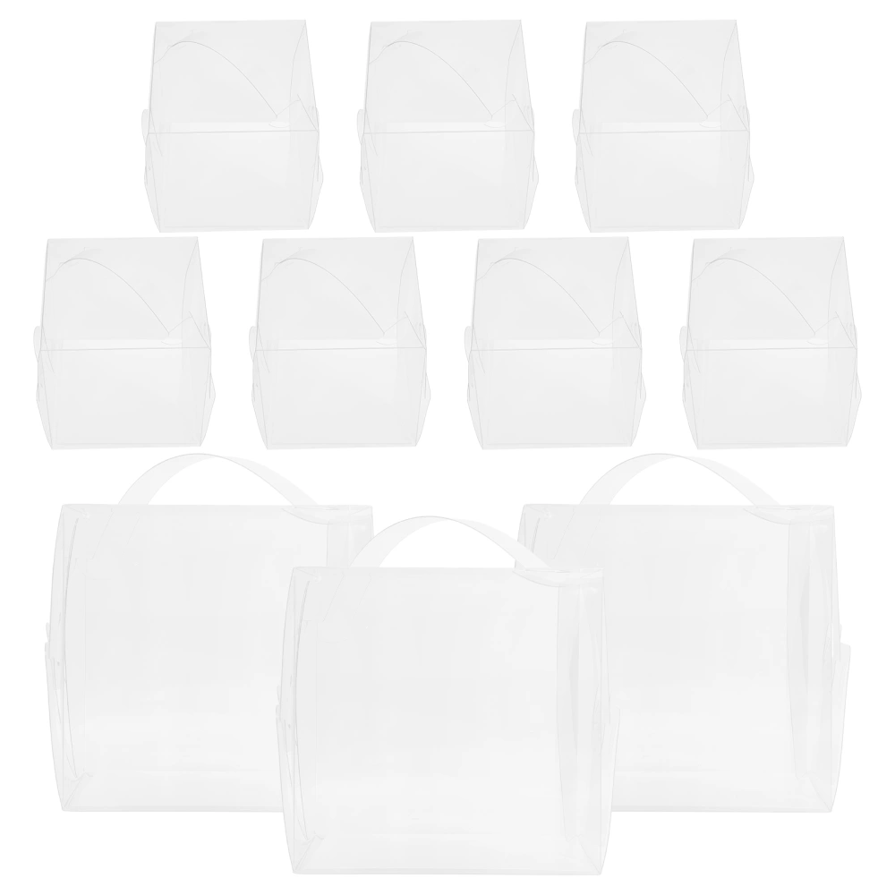 10pcs Cake Containers Transparent Clear Boxes Bakery Containers Cake Packaging Boxes