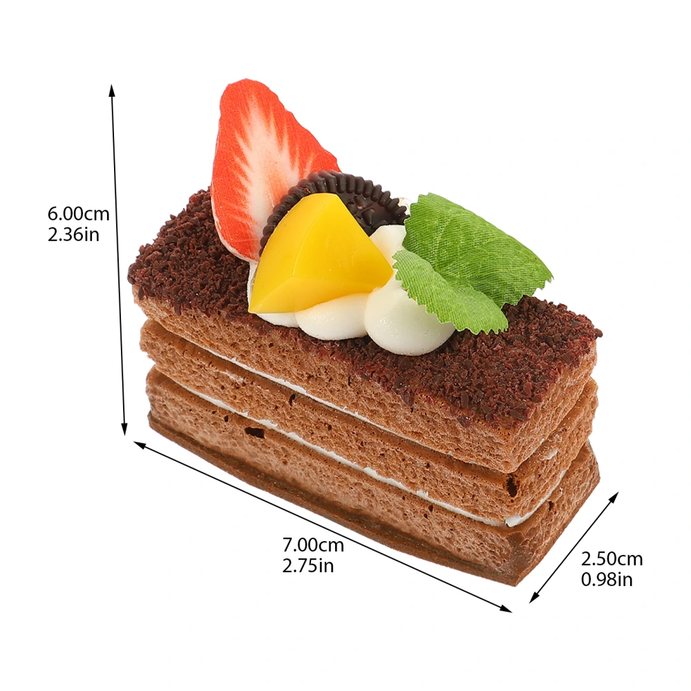 3pcs Simulated Dessert Prop Lifelike Cake Models Decorative Small Cake Statues Bakery Food Models