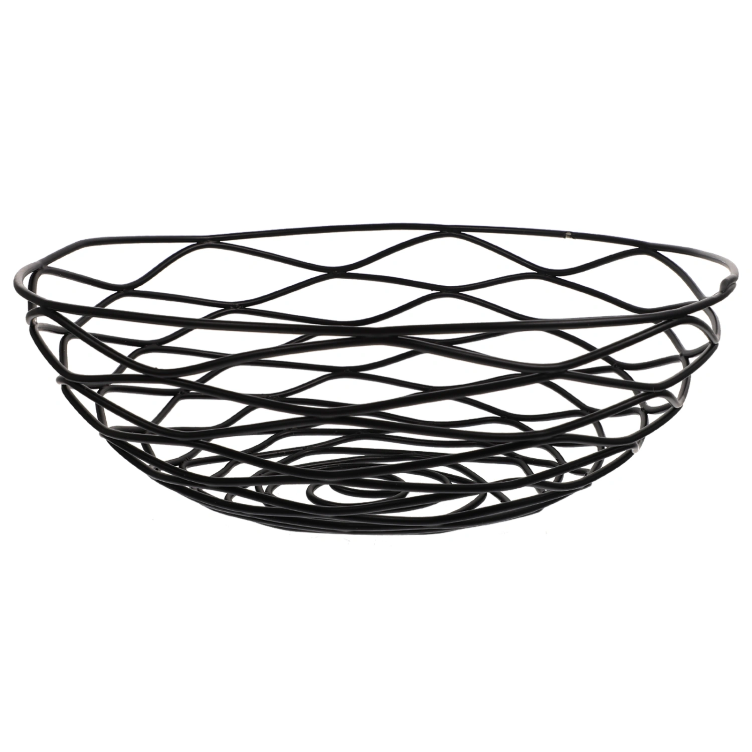 Hotel Fried Food Basket Multipurpose Fruit Holder Iron Bread Basket Black Wire Basket