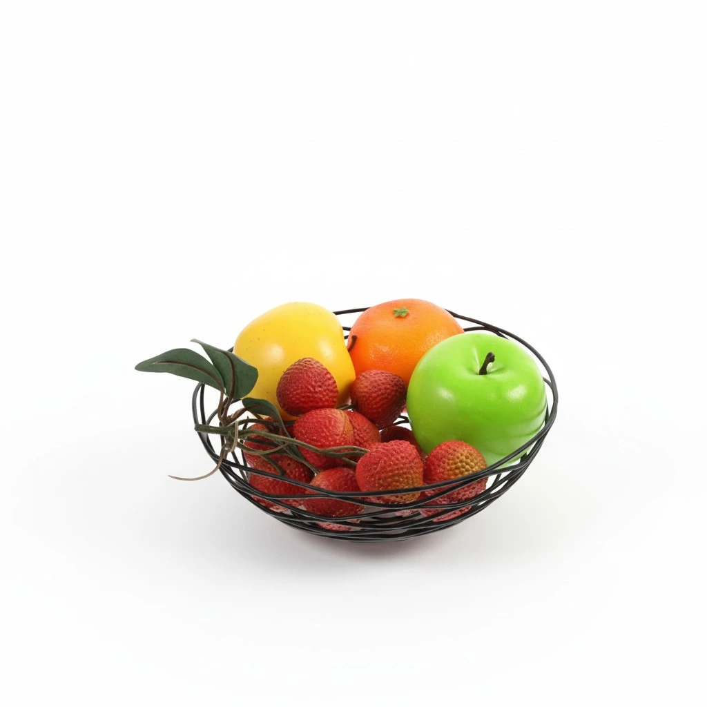 Hotel Fried Food Basket Multipurpose Fruit Holder Iron Bread Basket Black Wire Basket
