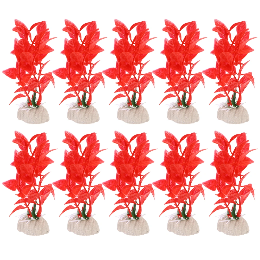 20Pcs Aquatic Plant Ornaments Aquarium Plant Decorations Fish Tank Aquatic Plants Fish Tank Fake Plant