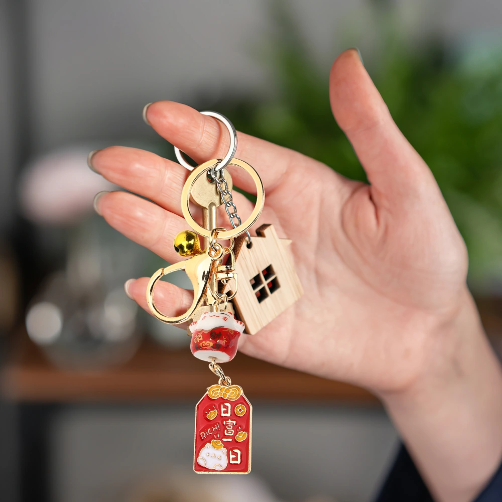 2pcs Japanese Style Cat Style Keychain Japanese Key Chain Ornament Key Chain Pendant